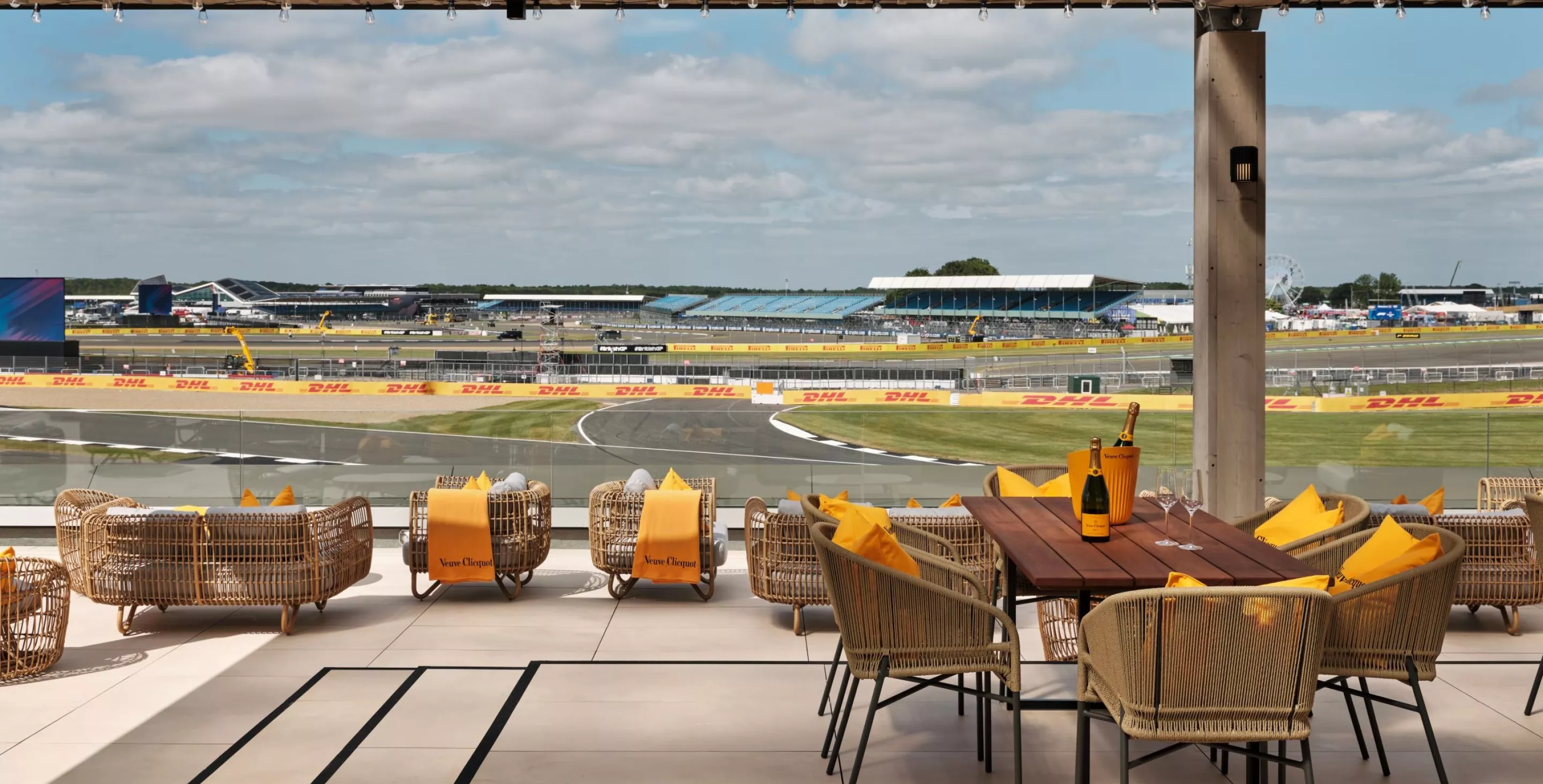 champagne roof deck at silverstone circuit