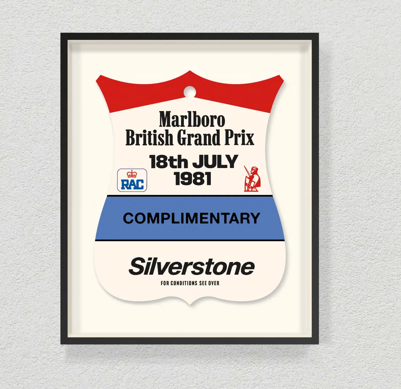 Malboro British Grand Prix Pass 1981 - Ella Freire